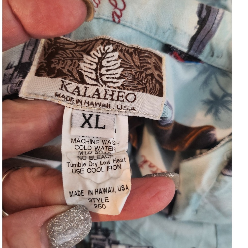 Kalaheo‎ Made in Hawaii Button up Pearl Harbor Shirt XL - Picture 9 of 9